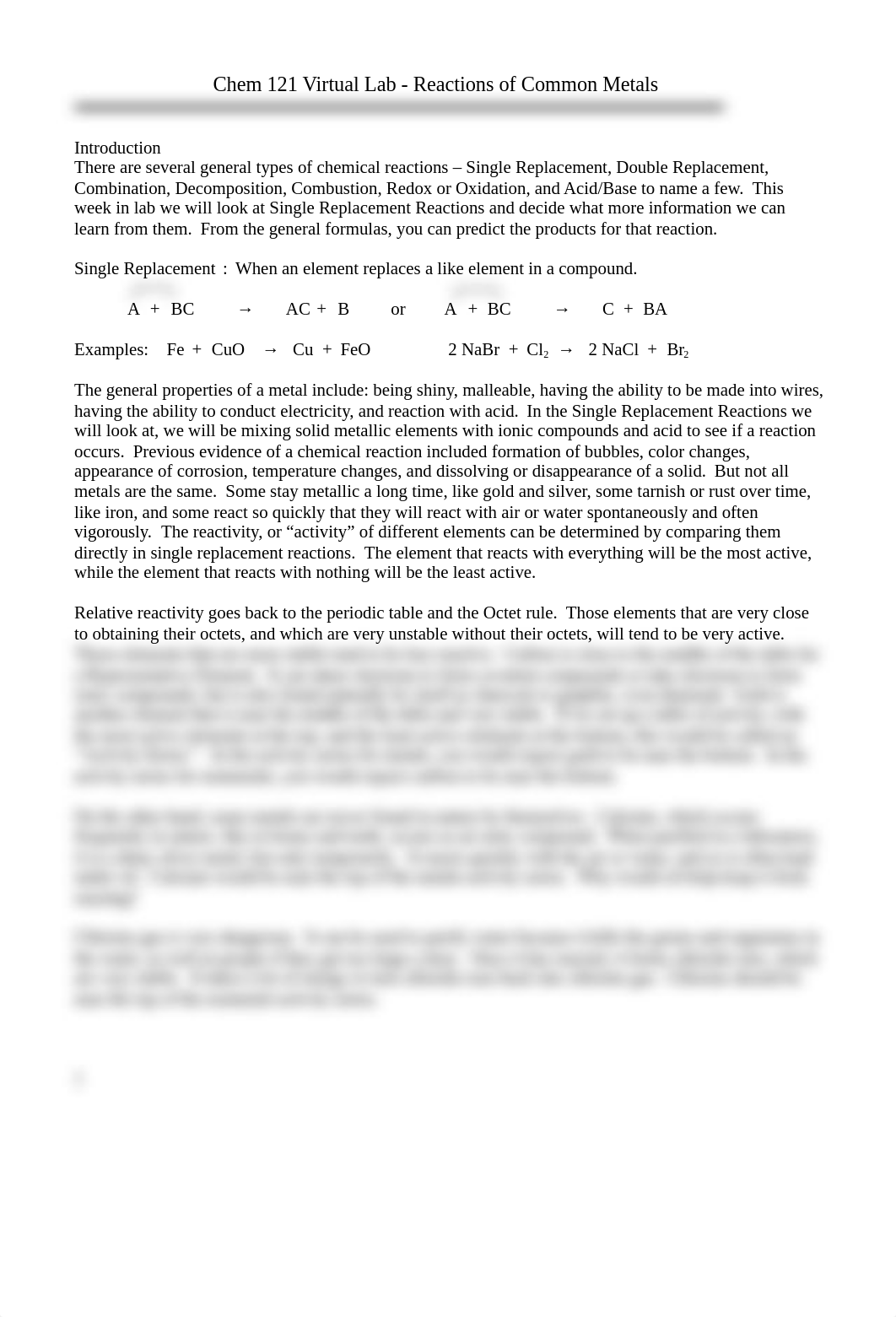 Chem 121 Lab 4 Reactions of Common Metals Data Table and Conclusions.docx_dqa4xzdosz8_page1