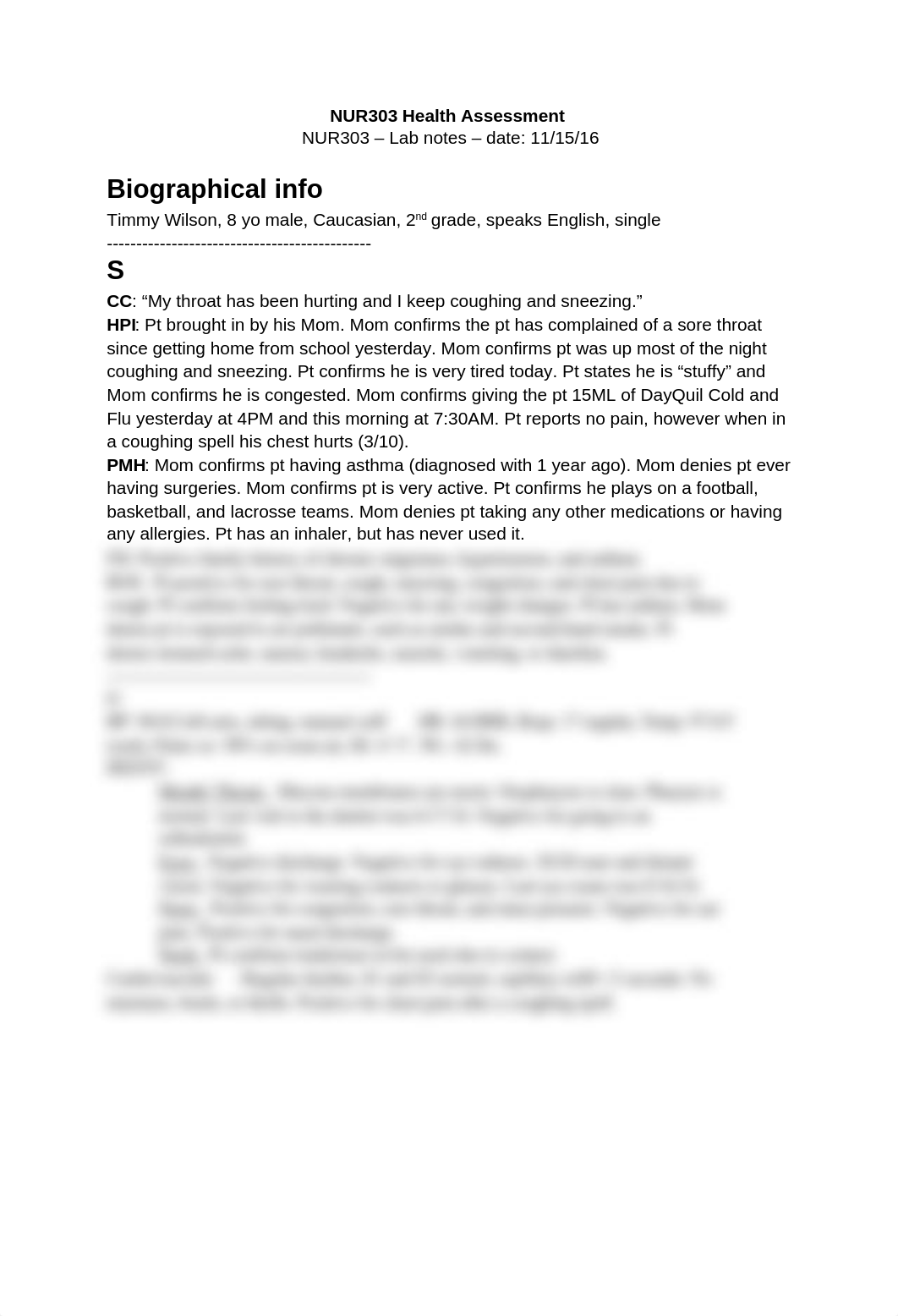 NUR303 SOAP Lab Notes 13 and under.docx_dqagw2mzgq2_page1