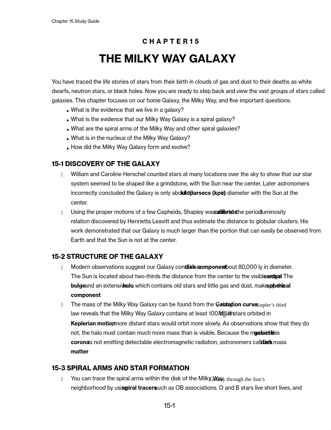 Ch 15 The Milky Way Galaxy Study Guide.pdf_dqaqbwn3fdt_page1