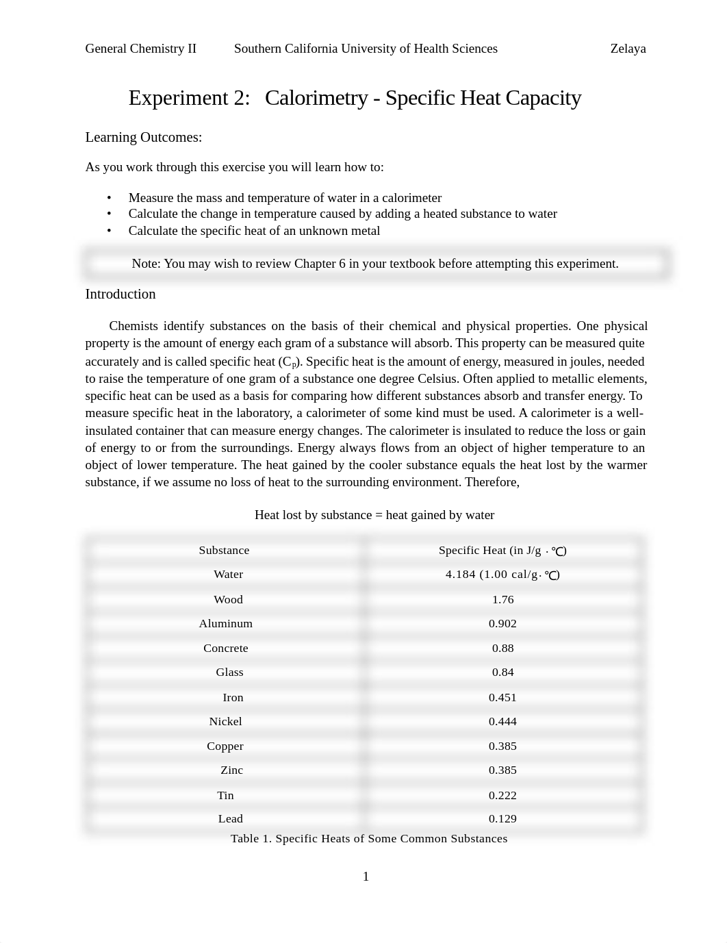 Experiment 2 Gen Chem II Calorimetry 081118-LZ (1).pdf_dqaru8ed8s4_page1