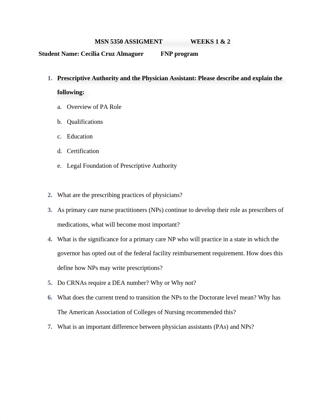 MSN 5350 Assignment Pharma (2) week    2 Cecilia Cruz Final.docx_dqat8tkaa22_page1