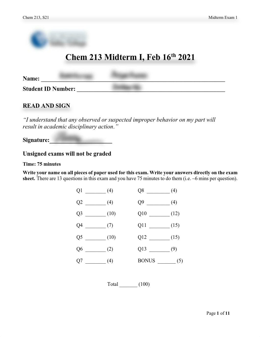 Chem 213 Midterm I S21.pdf_dqb2od01wb5_page1