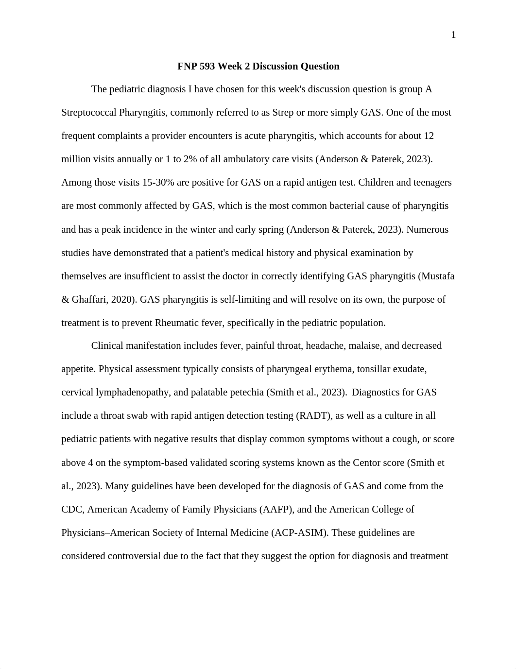 FNP 593 Week 2 Discussion Question.docx_dqb4xju44f1_page1