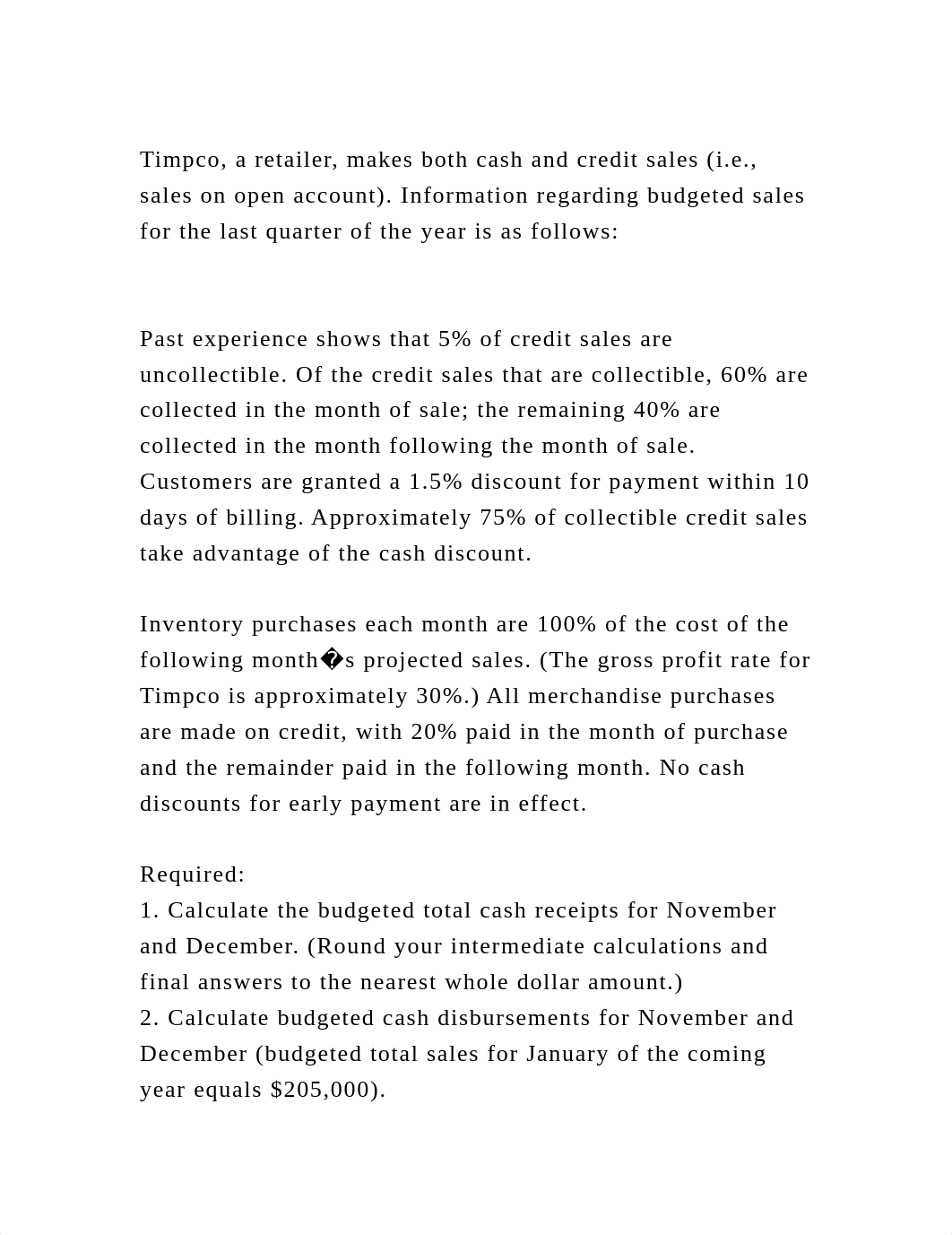 Timpco, a retailer, makes both cash and credit sales (i.e., sales on.docx_dqbugbamfcj_page2