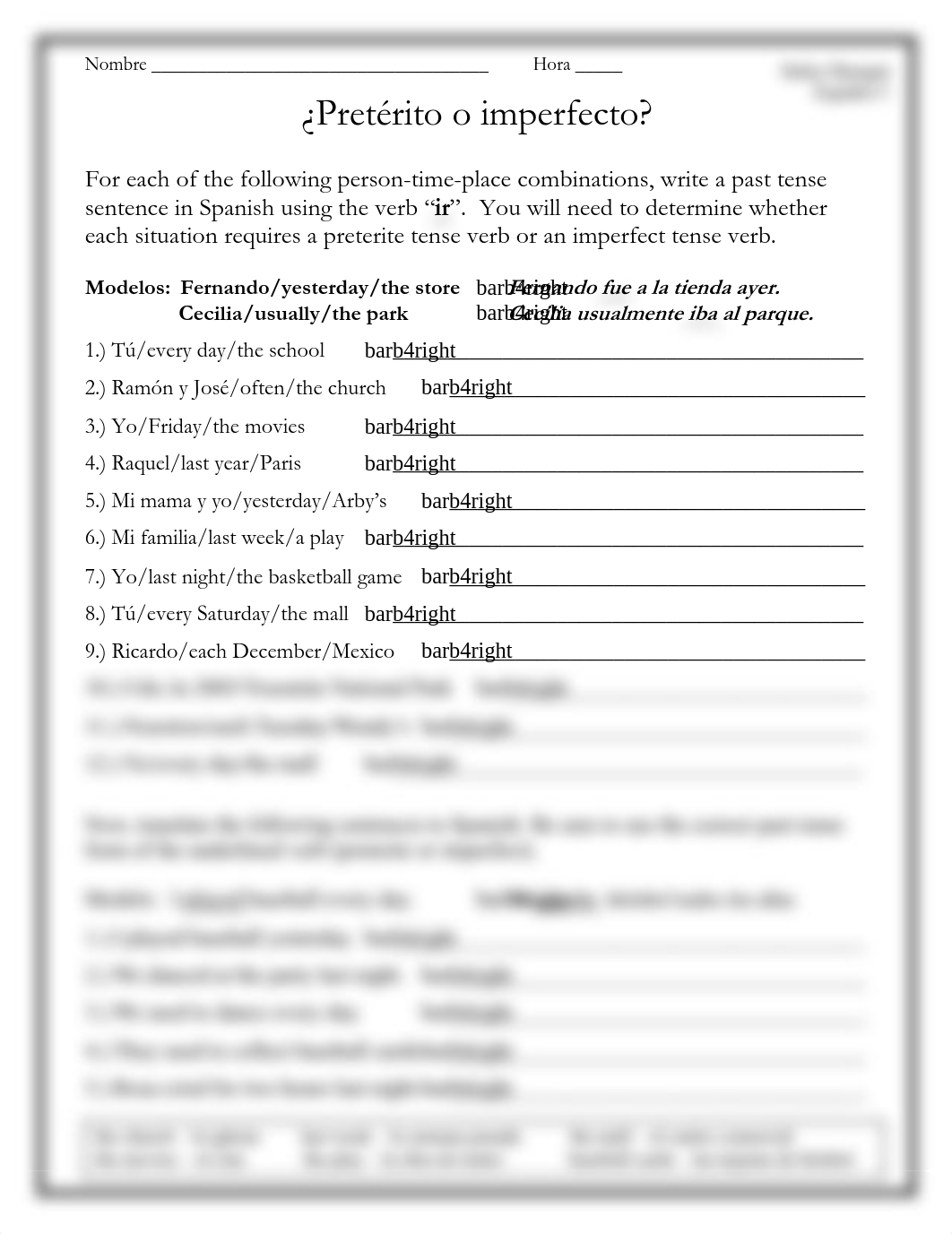 Preterite or Imperfect Sentence formation from Grid compon....pdf_dqco3p8sg9u_page1