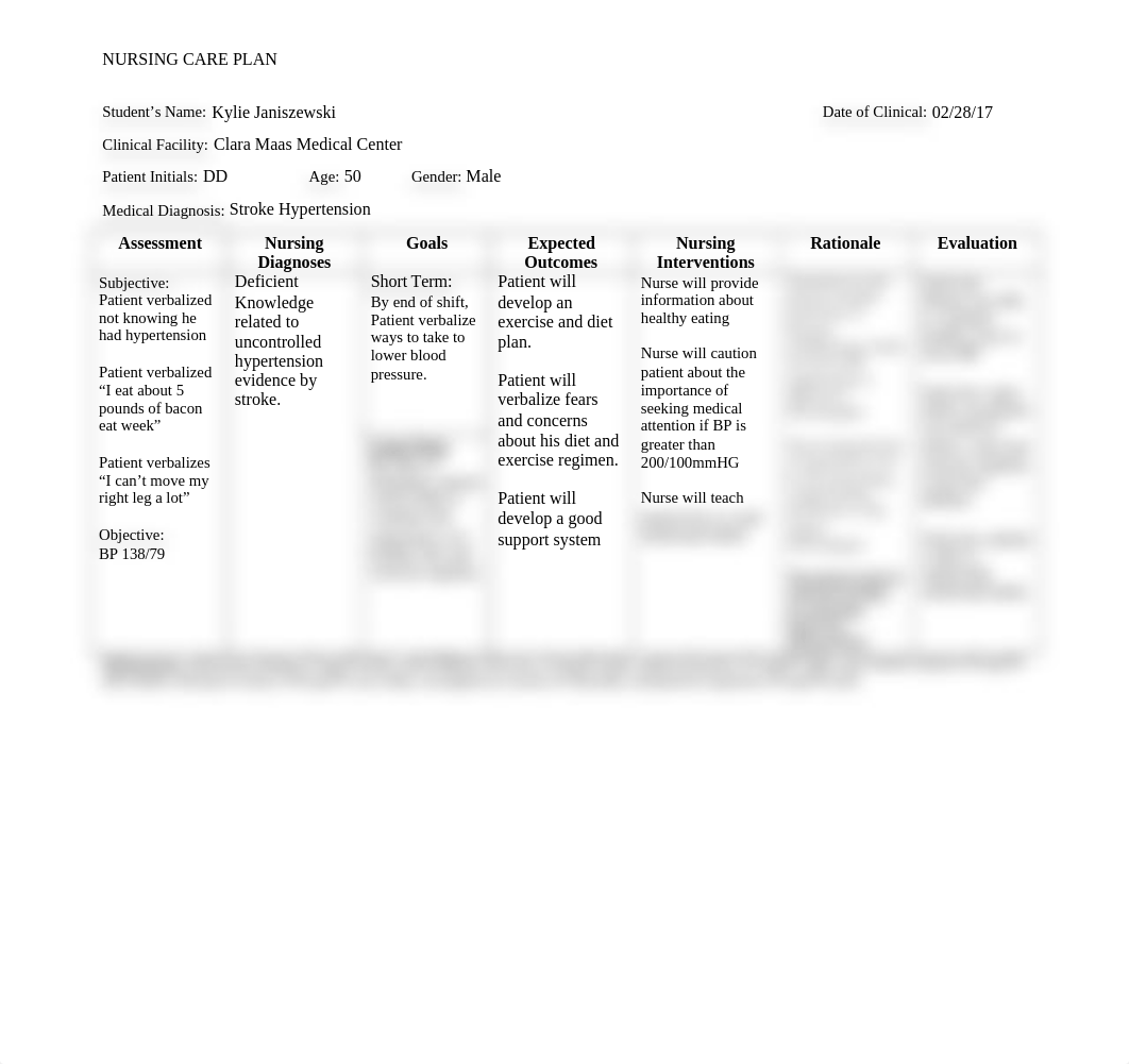 Teaching Care Plan Care Plan_dqcombiw7zh_page1