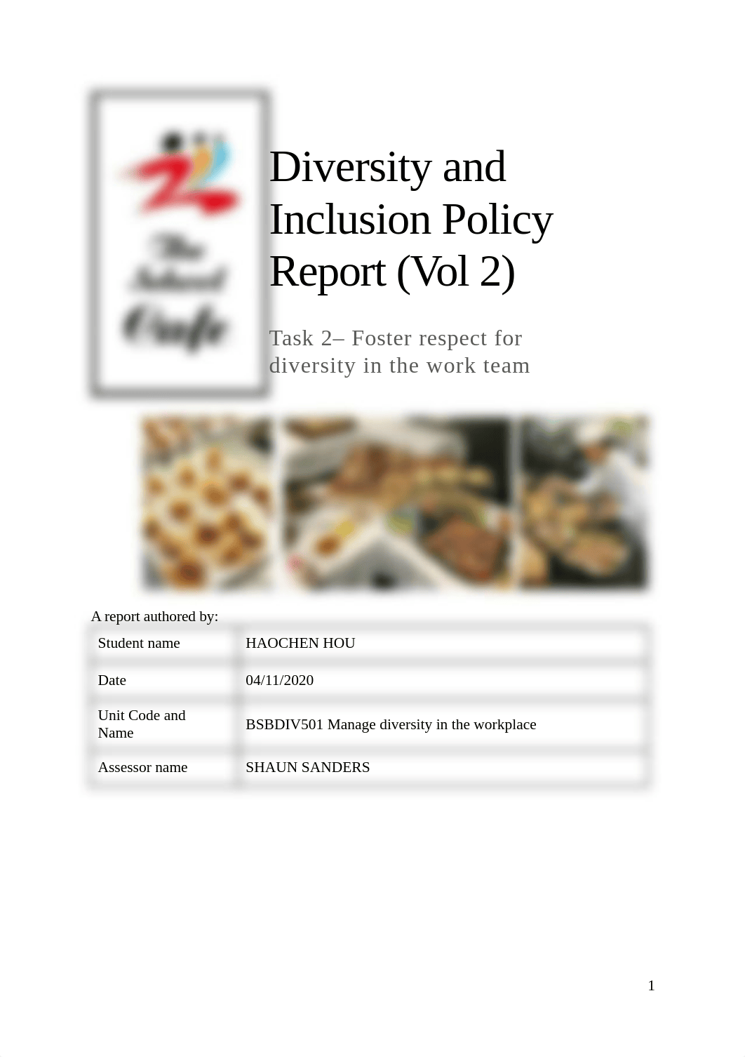 BSBDIV501 Assessment Task 2_Diversity and Inclusion Policy Report (Vol 2)_Student Workbook Template_dqctk58o488_page1