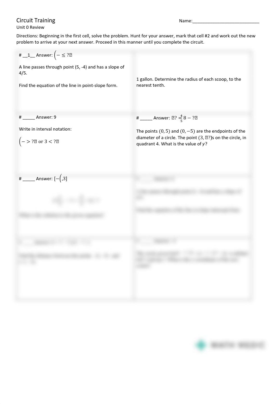 Unit 0 Review Circuit Training - Precalculus - Math Medic.pdf_dqdhl9mxt2n_page1