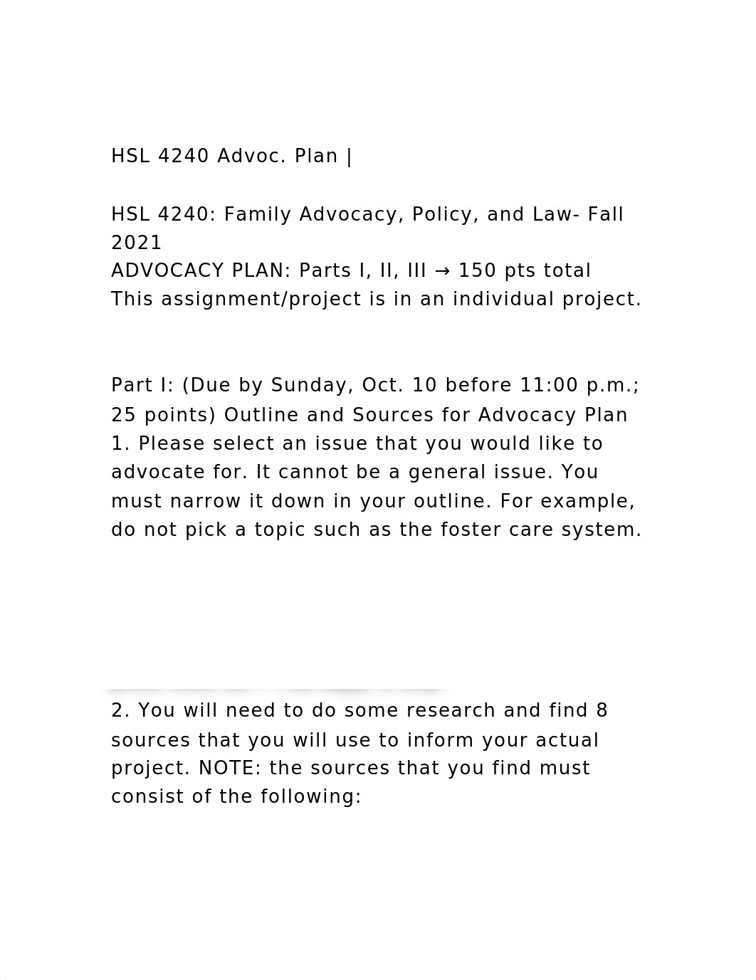 HSL 4240 Advoc. Plan  HSL 4240 Family Advocacy, Policy, and .docx_dqdhnuk7ny5_page2