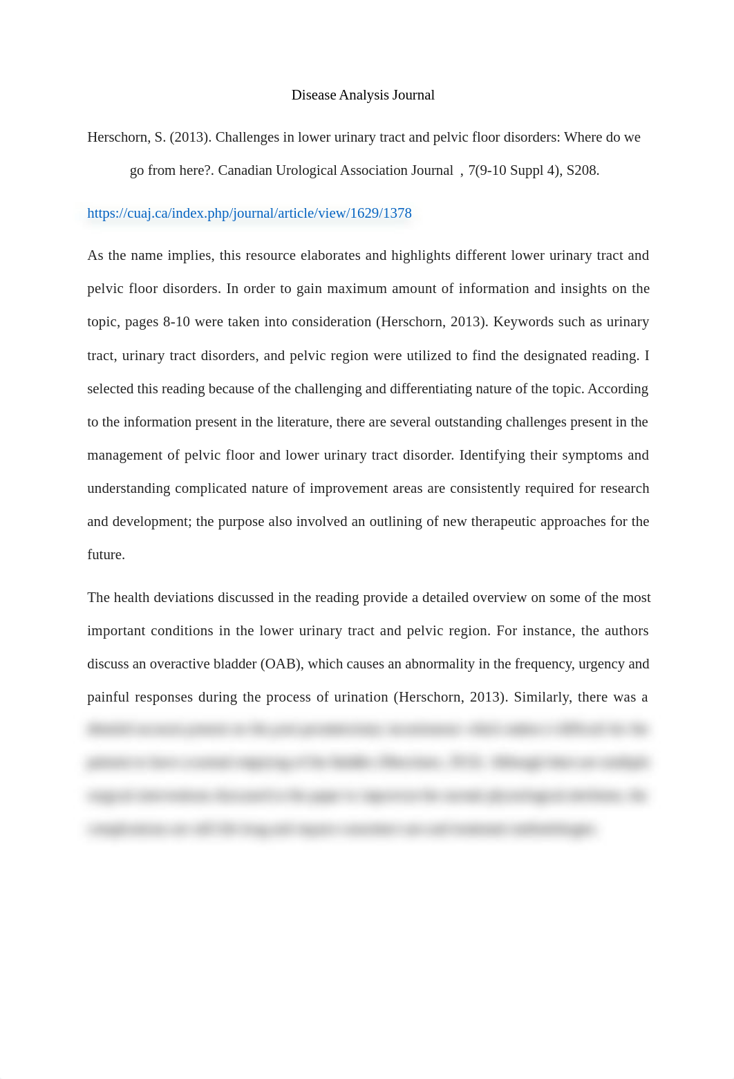 Module 3 Discussion 2 Disease Analysis Journal .docx_dqeg1m6ckzj_page1