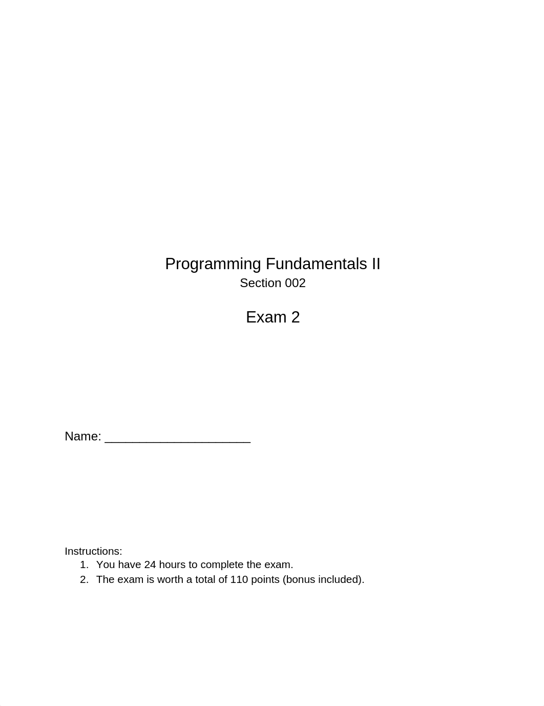 Programming Fundamentals II Exam 2.docx_dqeg8owv7hk_page1