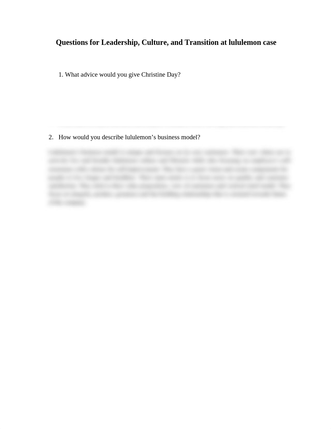 Case questions for Leadership, Culture, and Transition at lululemon_dqemkhvp3s5_page1