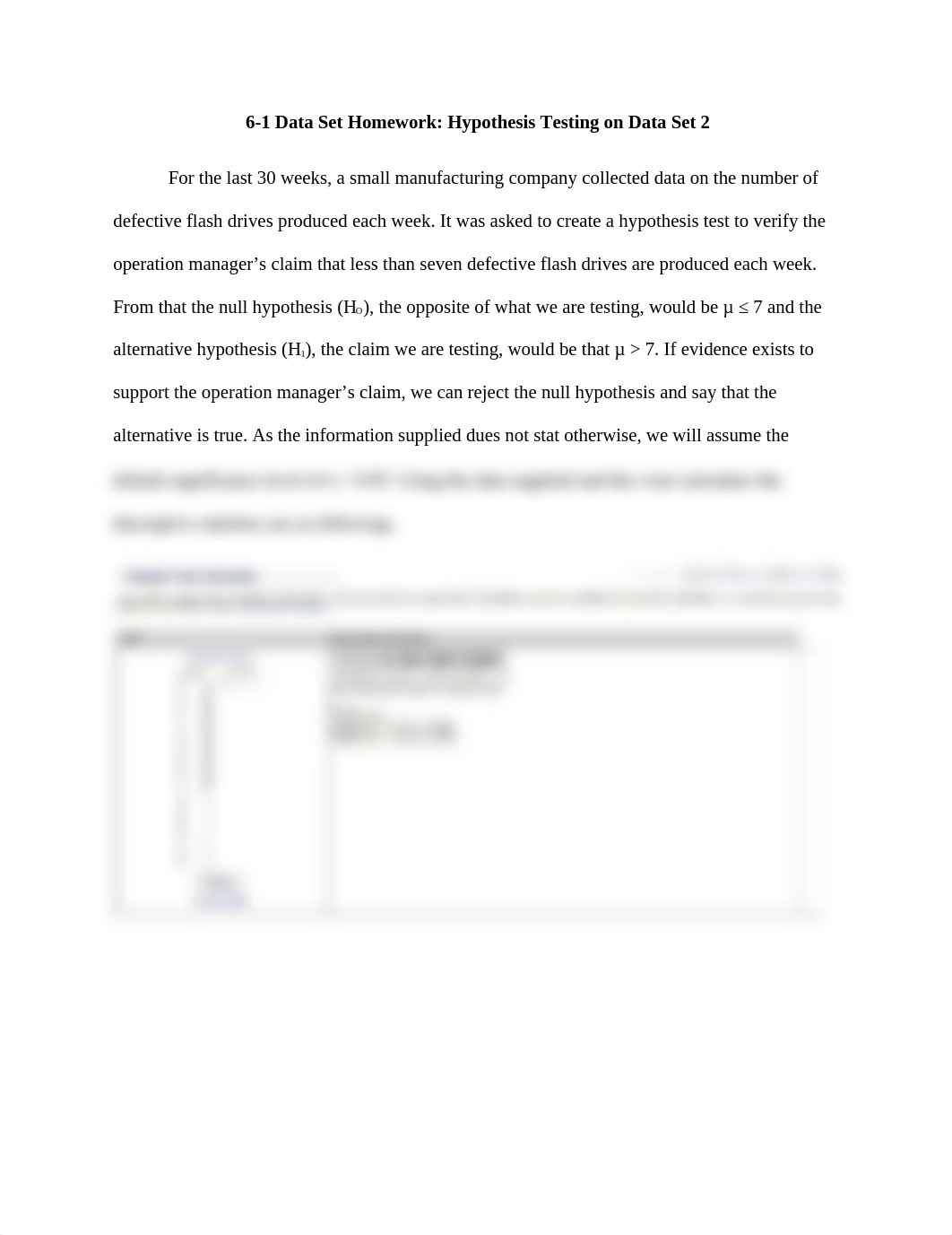 6-1 Data Set Homework Hypothesis Testing on Data Set 2 Assignment.docx_dqet3tpgh3n_page1