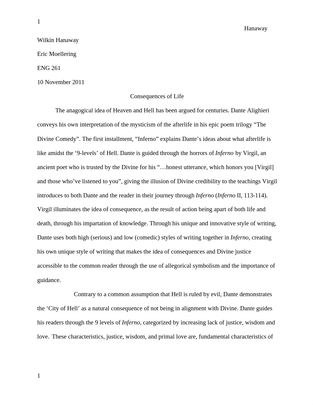 ENG 261_Essay_Consequences of Life_dqeyhklgi6f_page1