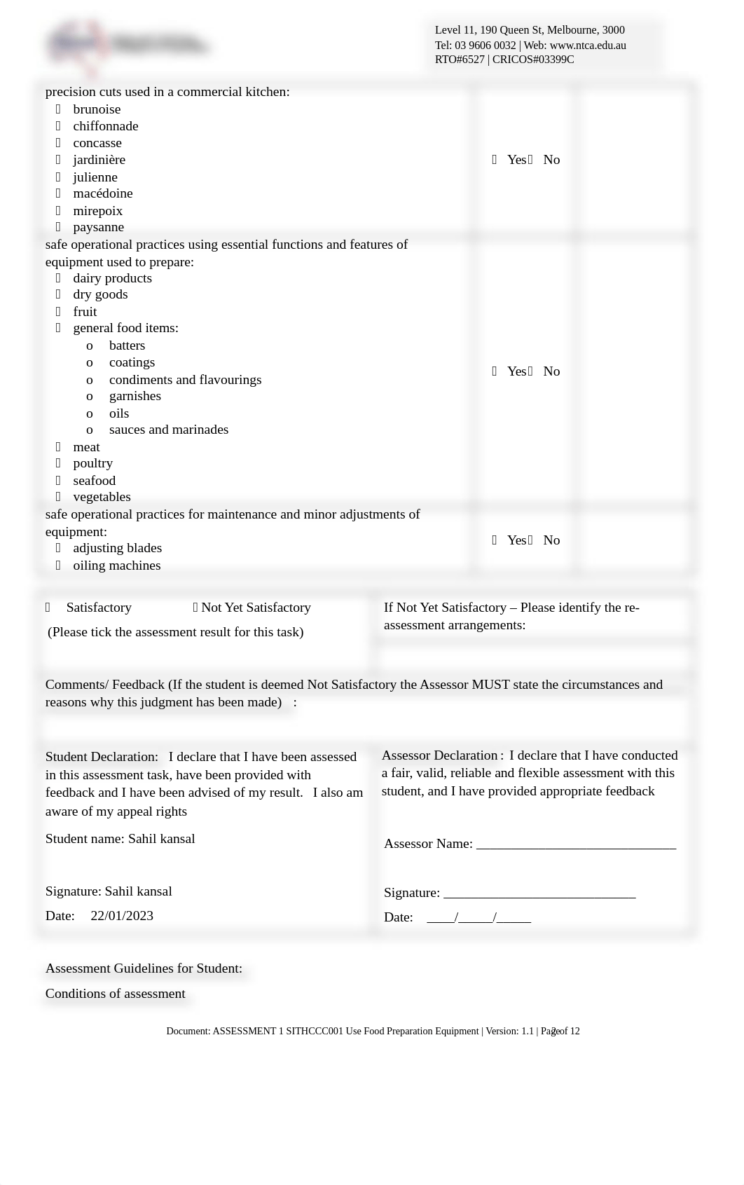 ASSESSMENT 1 SITHCCC001 Use Food Preparation Equipment.docx_dqf5txb9vg0_page2