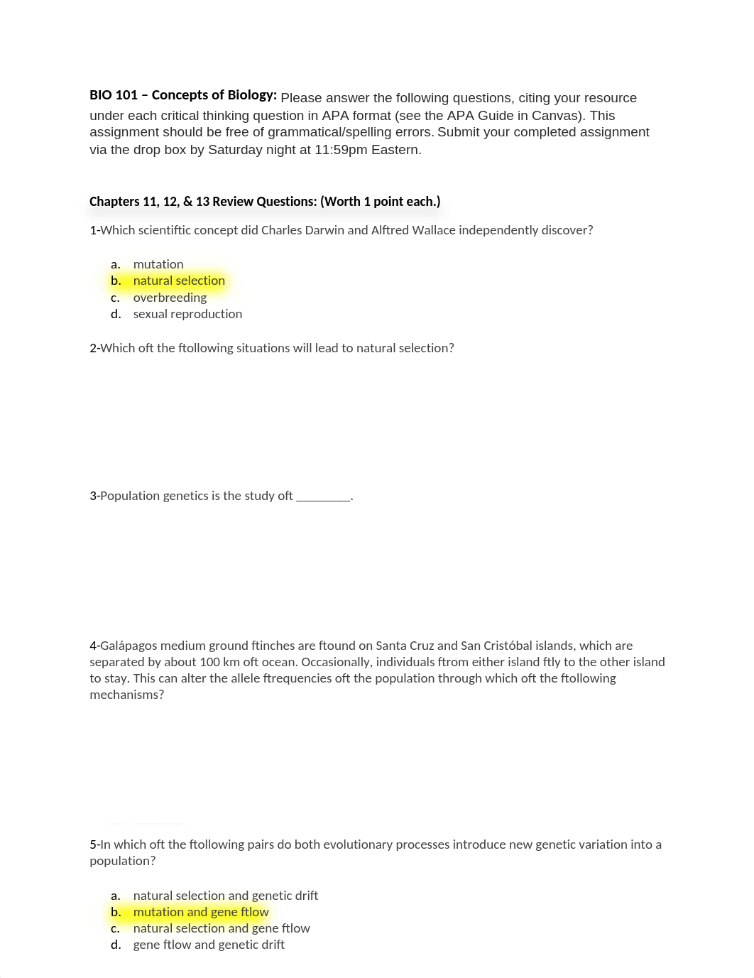 Concepts of Biology Chapters 11, 12, & 13 Assignment.docx_dqfy2ak425o_page1