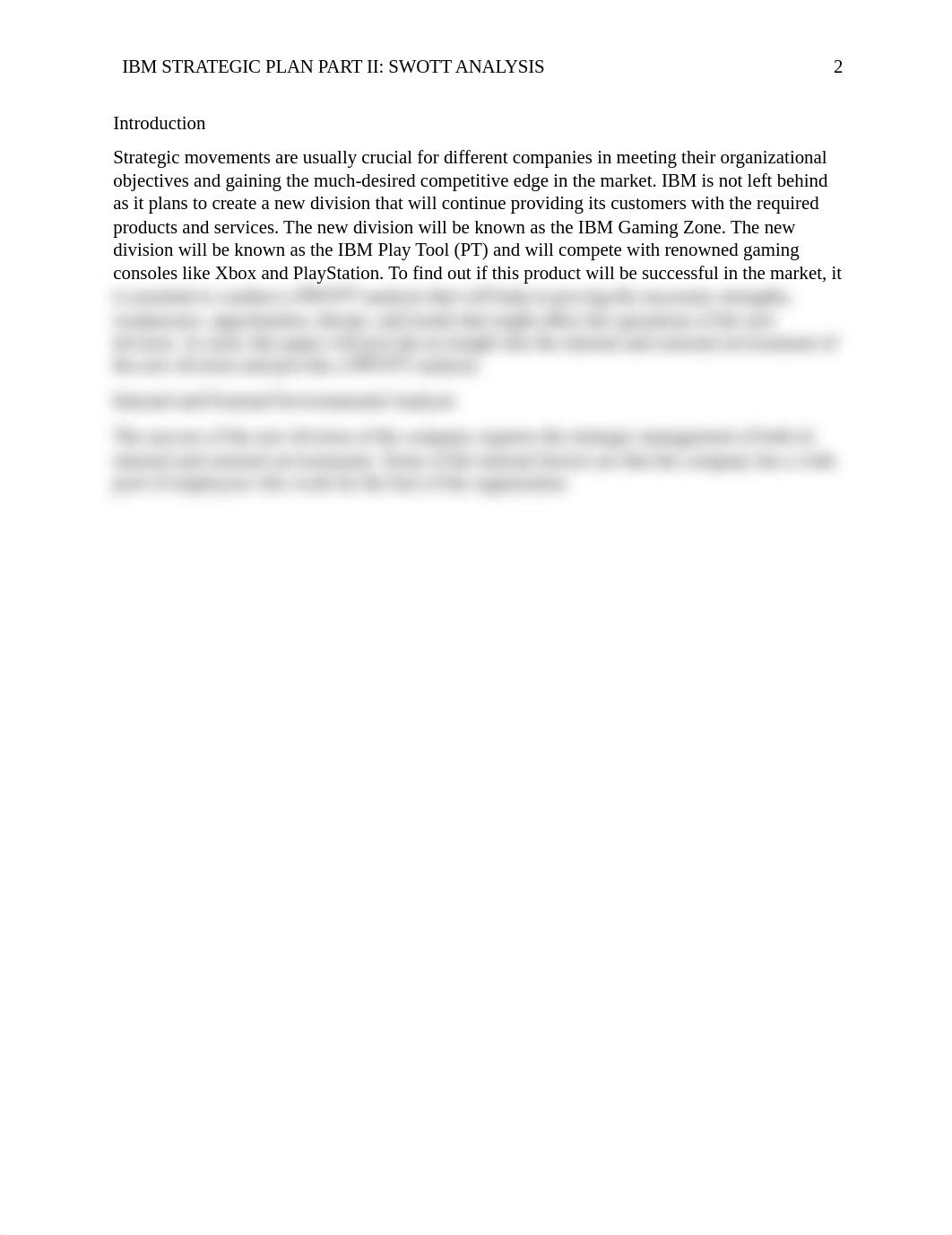 IBM STRATEGIC PLAN PART II- SWOTT ANALYSIS.docx_dqgm3j2ru0p_page2