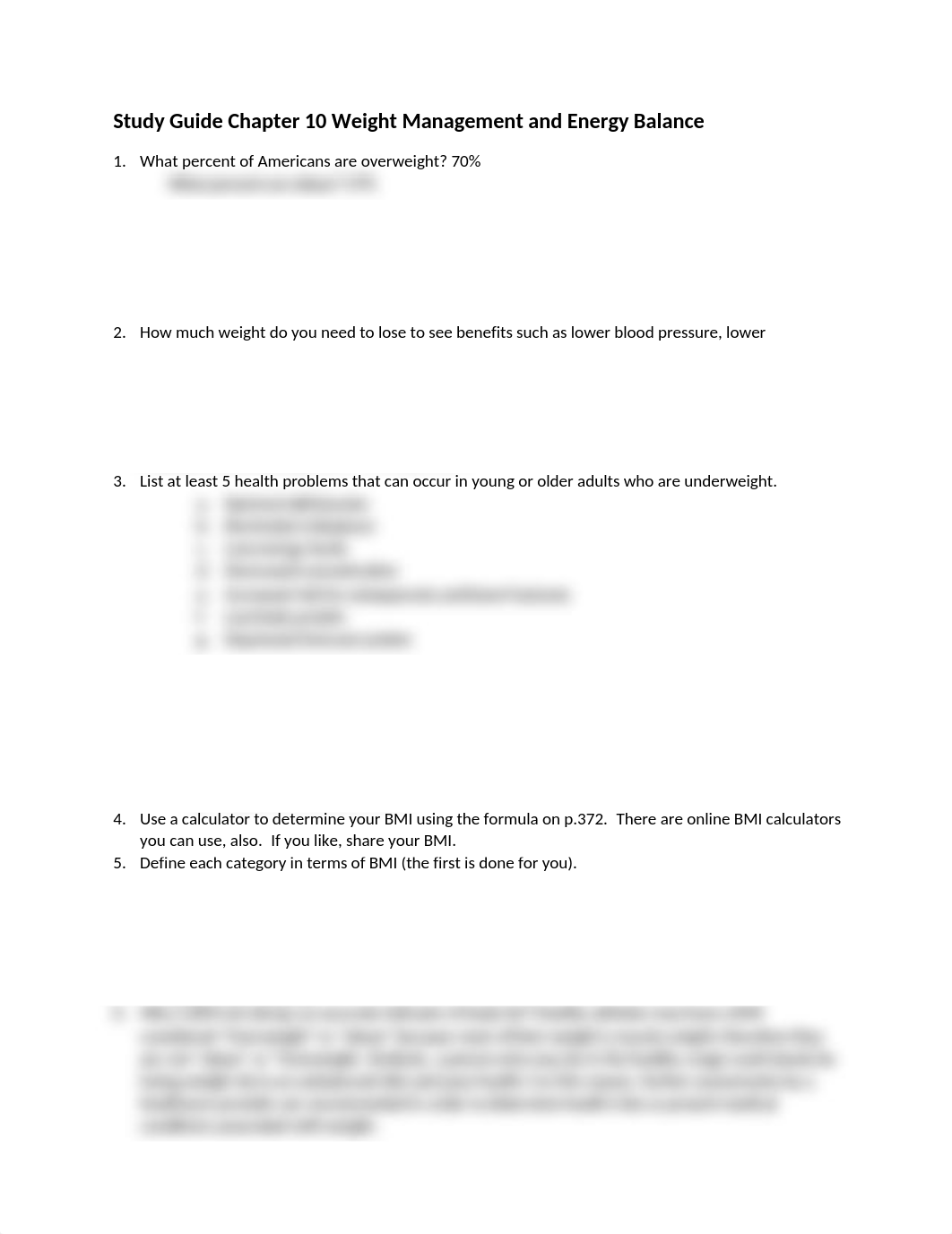 Study Guide Chapter 10 Weight Management and Energy Balance (1).docx_dqgpfmq4mxt_page1