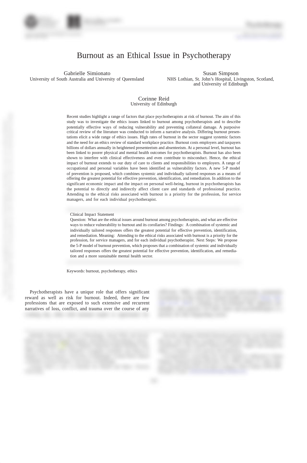 Module 8 TD 2 Burnout as an ethical issue in psychotherapy.pdf_dqgxc16rzs5_page1