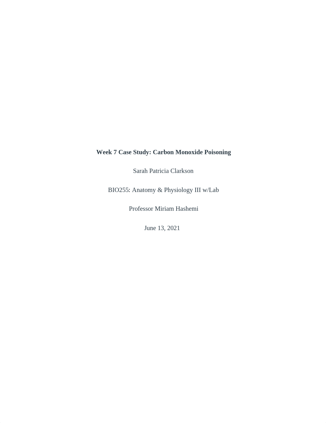 Sarah Clarkson 1 Week 7 Case Study Carbon Monoxide poisoning.docx_dqgyco0d9p5_page1