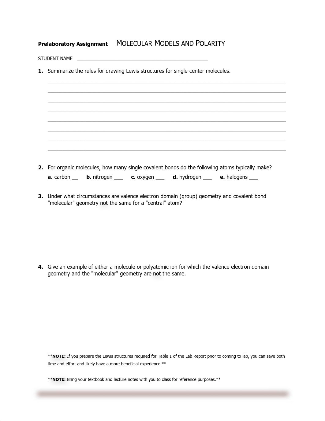 Expt 11. Molecular Geometry and Polarity_Molecular Models_CHE145 LAB NOTES and PRELAB_dqh5wexuofn_page1