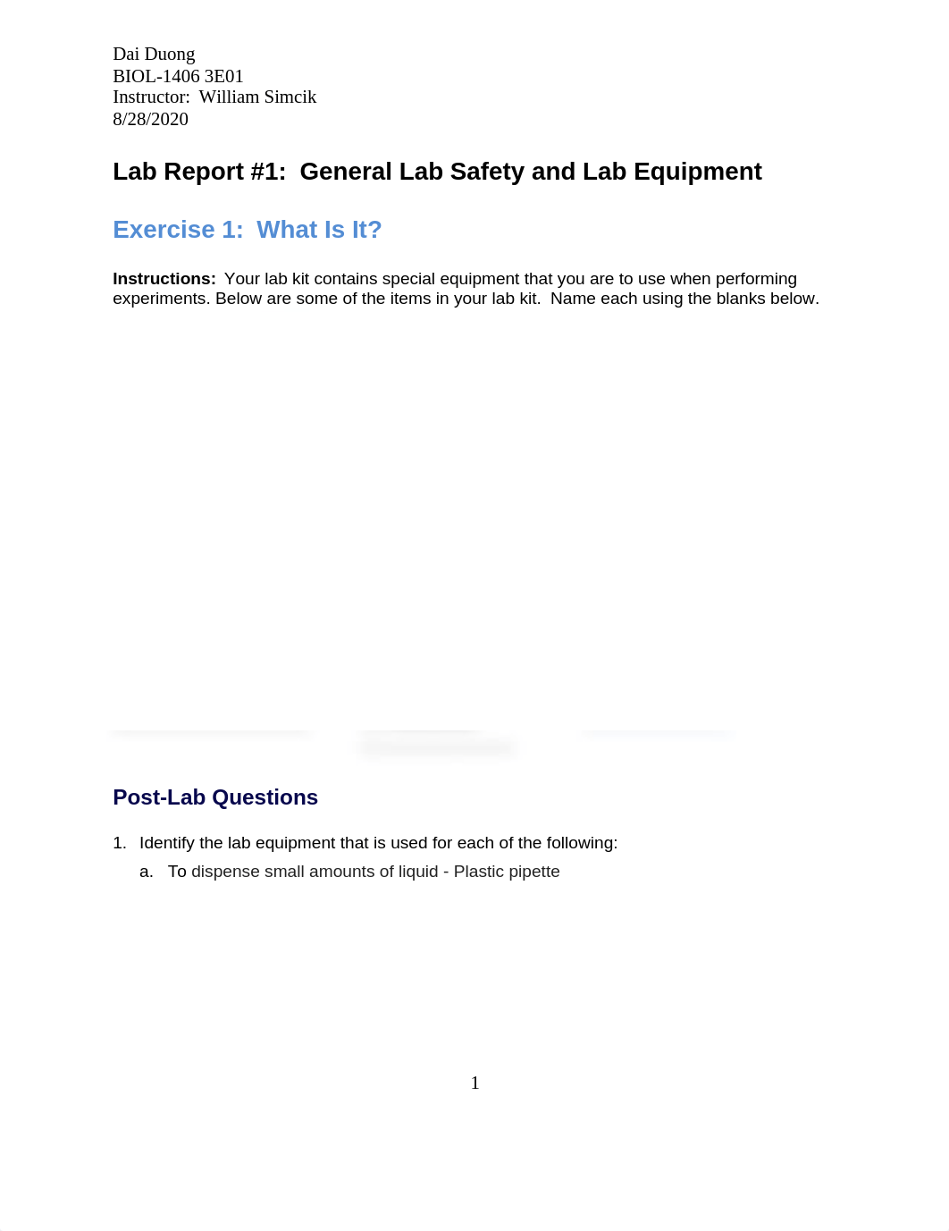 Lab Report 1 Lab Safety and Lab Equipment.docx_dqhcpt5y8wt_page1