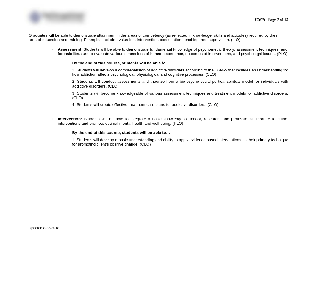 9. FO625 Assessment and Treatment of Substance-Related Disorders Syllabus.pdf_dqhyoc9iyof_page2