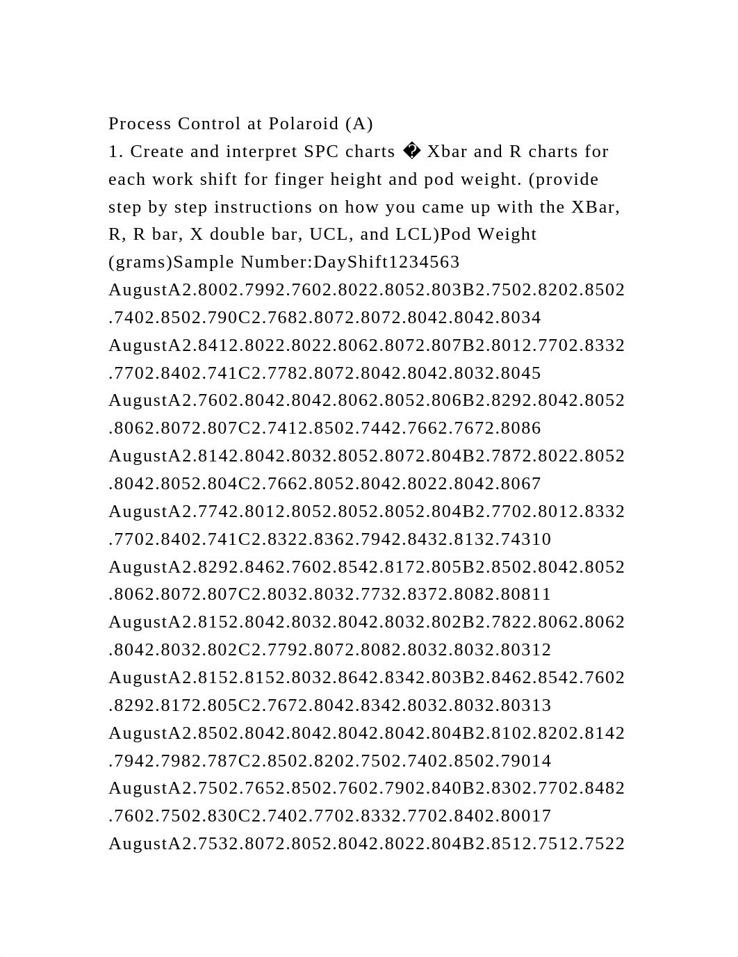 Process Control at Polaroid (A)1. Create and interpret SPC charts .docx_dqilx8wus1r_page2