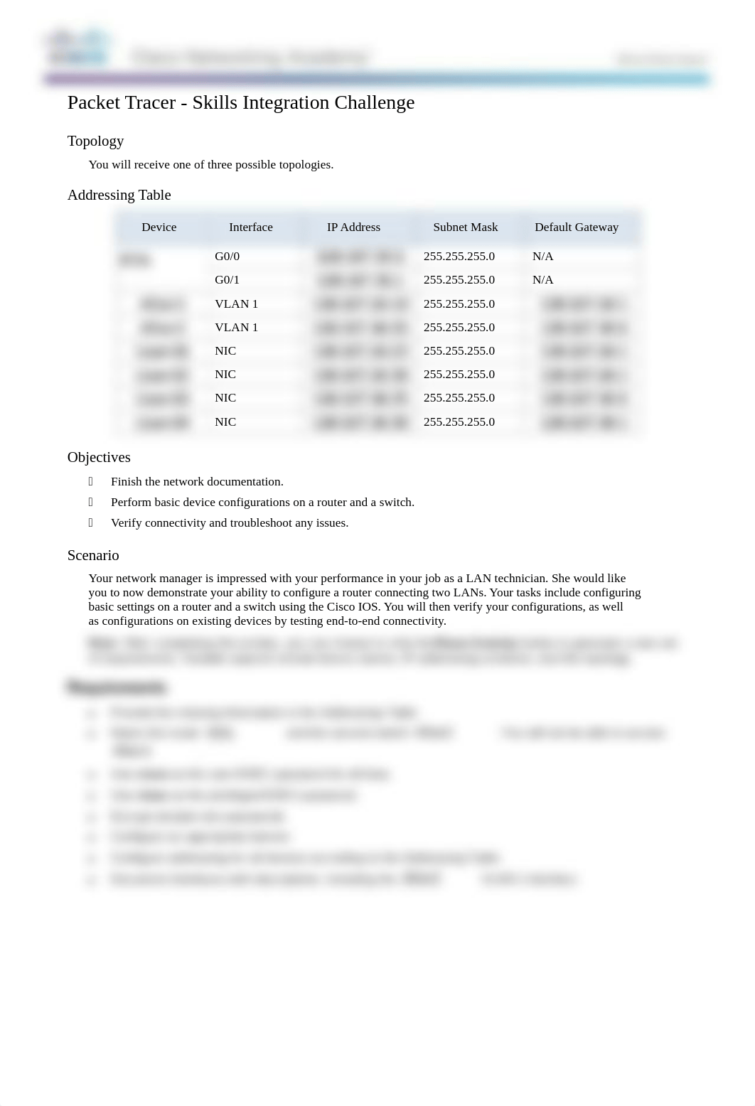 6.5.1.3 Packet Tracer Skills Integration Challenge [Completed].pdf_dqitris15ac_page1