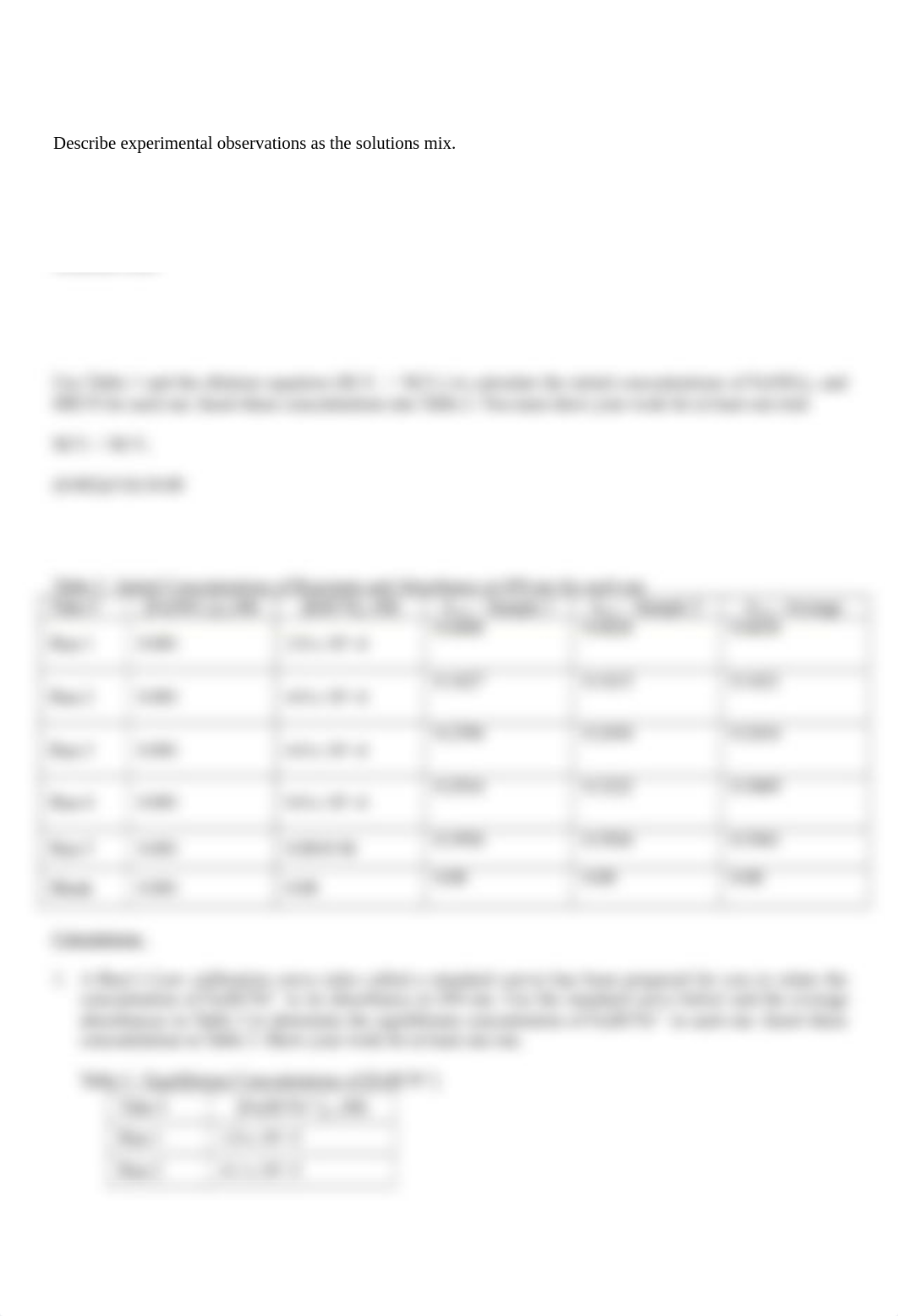 CHEM 1212K -Chemical Equilibrium and Kc Determination - Report Sheet.docx_dqj47omkfn2_page2