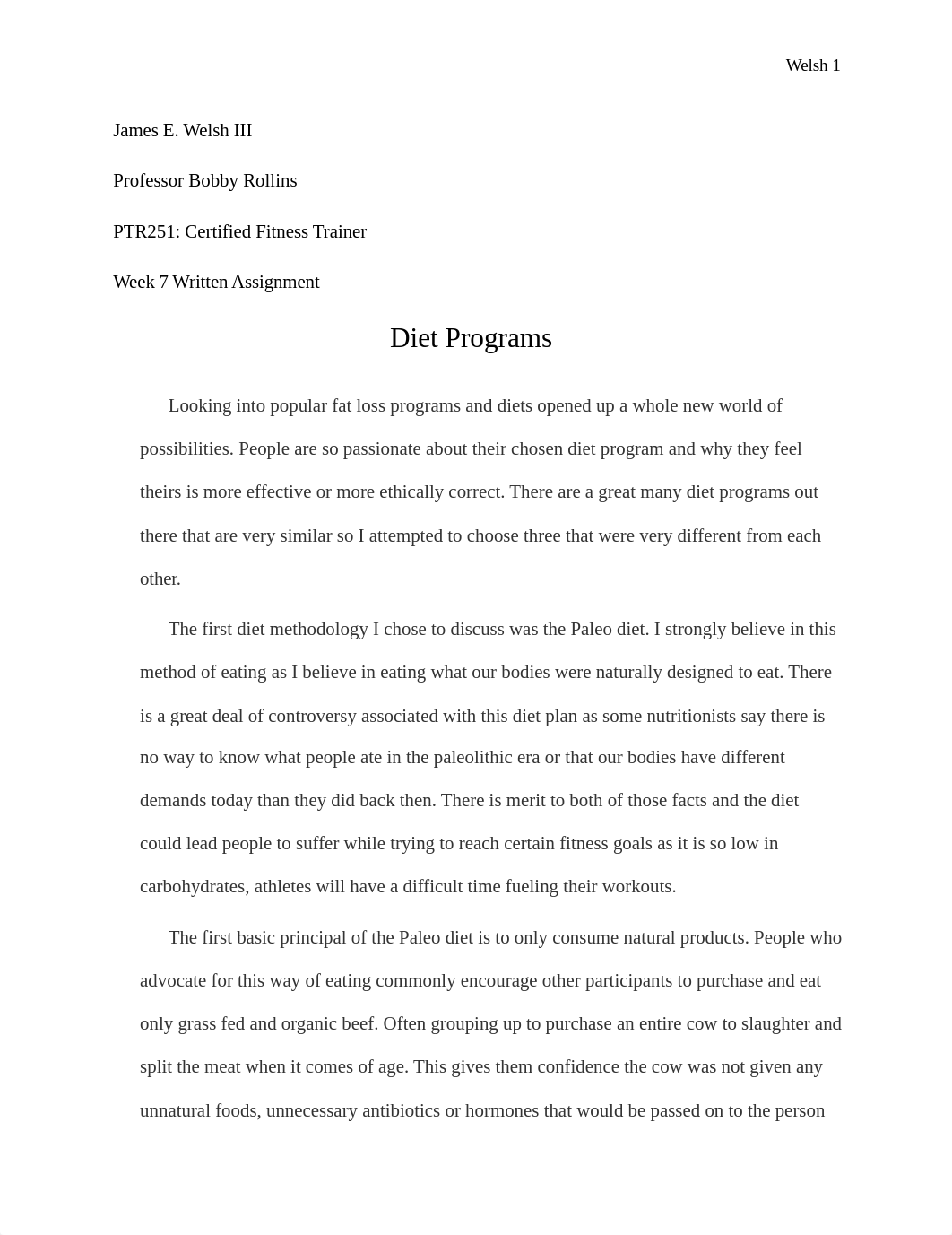 Certified personal trainer course_week 7 written assignment_James E Welsh III.docx_dqjebriz6ee_page1