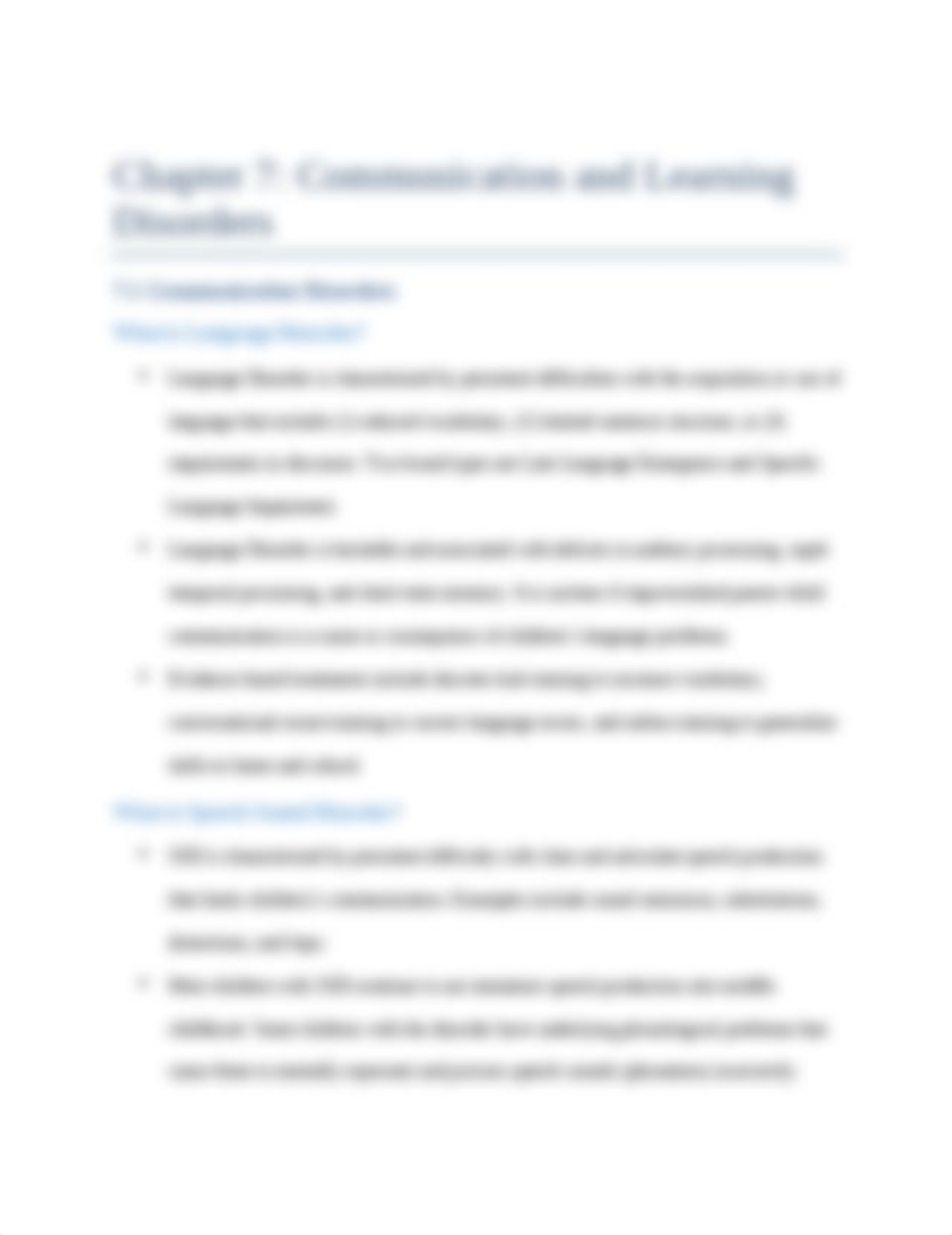 Chapter 7 Communication and Learning Disorders Summary.docx_dqji9jzx5yg_page1