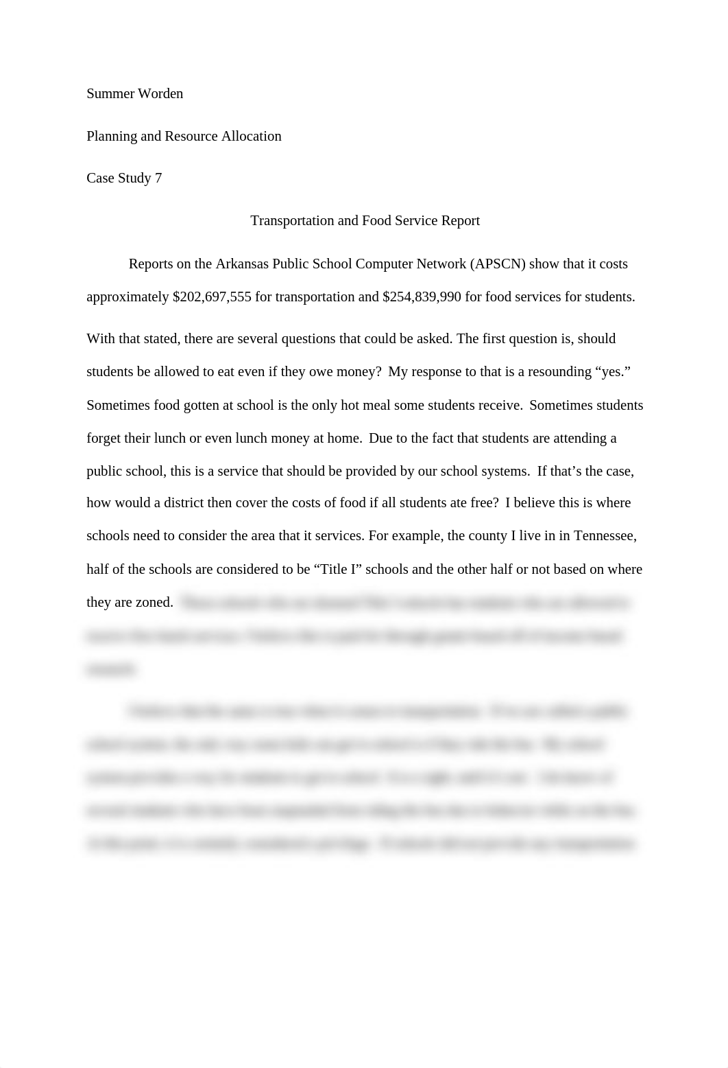 Case 7 Transportation and Food Service Report.docx_dqjnn67qicr_page1