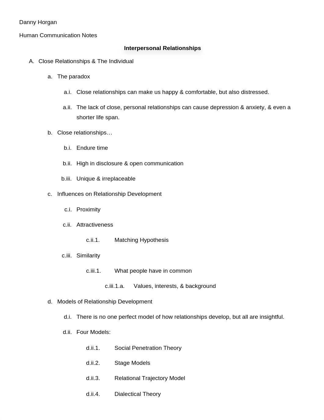 Human Communication Interpersonal Relationships Notes_dqjoj1odhtm_page1