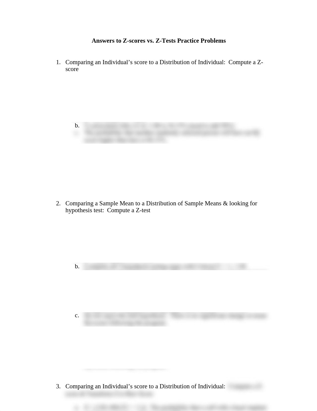 Answers to Z-scores vs. Z-Tests Practice Problems_dqjteb7amlc_page1