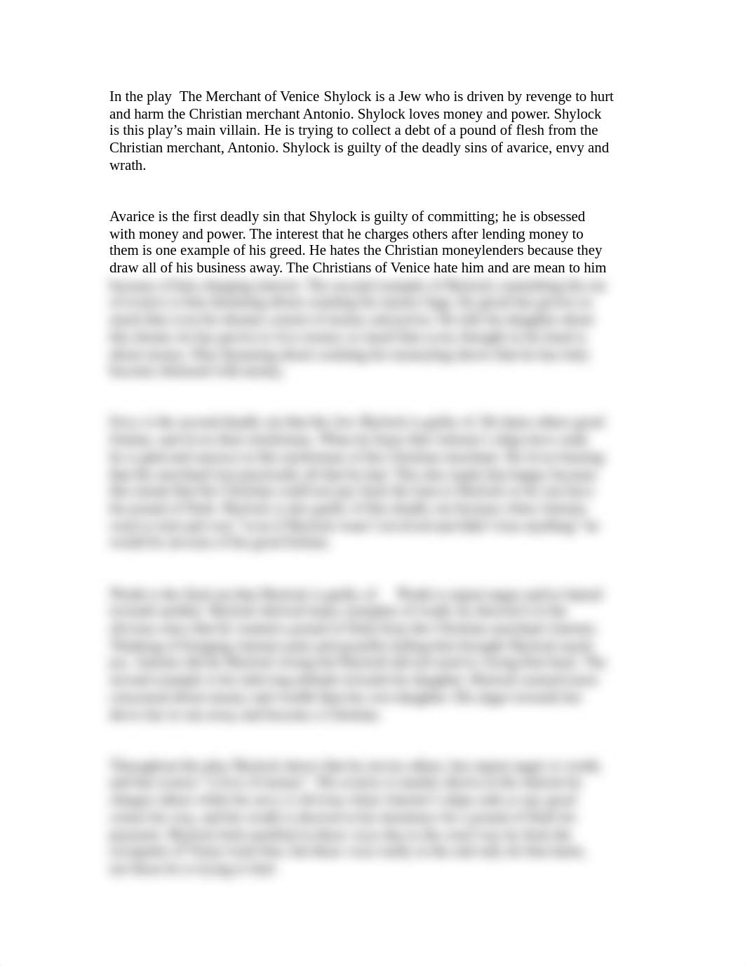 In the play The Merchant of Venice Shylock is a Jew who is driven by revenge to hurt and harm the Ch_dqk0dqkd4qz_page2