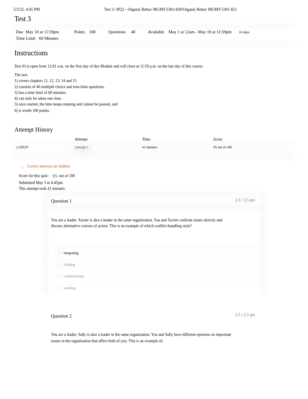 Test 3_ SP22 - Organiz Behav MGMT-5301-820_Organiz Behav MGMT-5301-821.pdf_dqk4ir250fb_page1