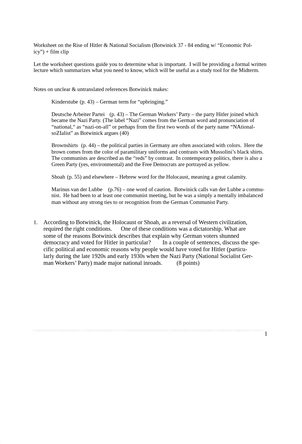 Worksheet #2 on The Rise of National Socialism-2.docx_dqklrn8a7xf_page1