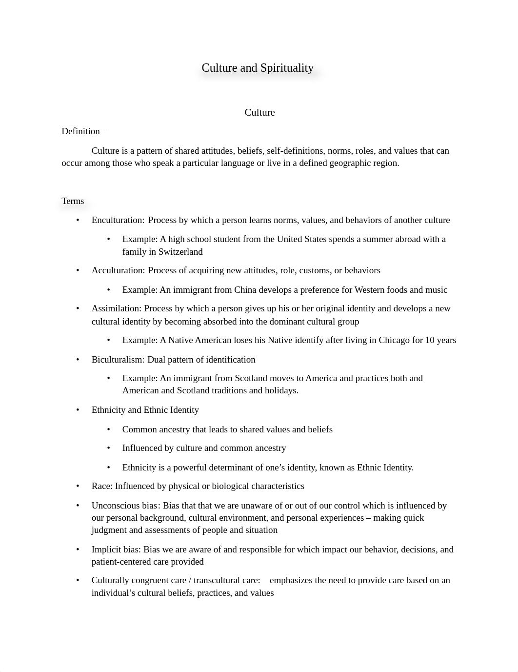 Culture and Spirituality self made study guide.docx_dqkvvncavj5_page1