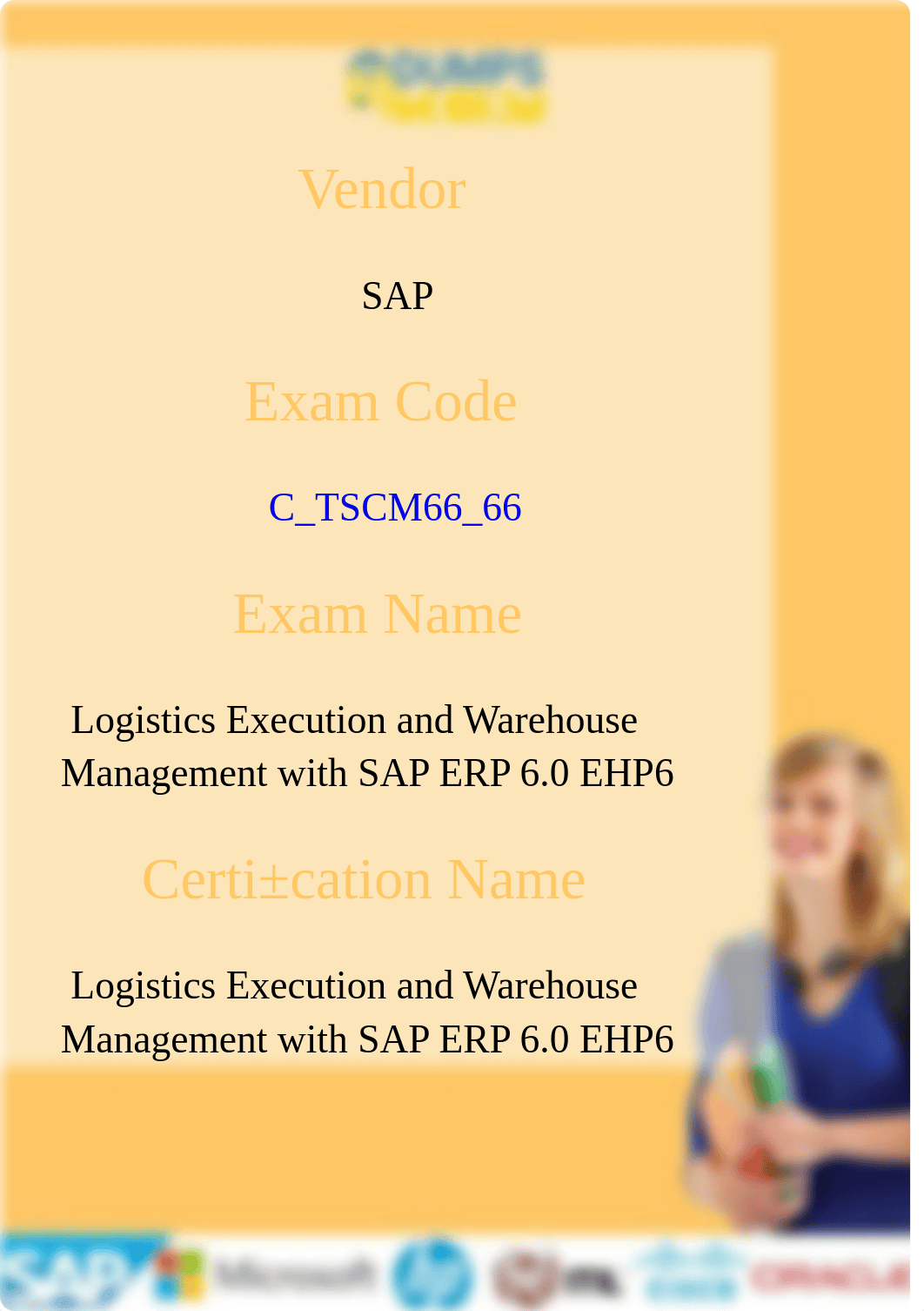 Get SAP Logistics Execution and Warehouse Management with SAP ERP 6.0 EHP6 C_TSCM66_66 Exam Updated_dql7hjp0xkb_page1