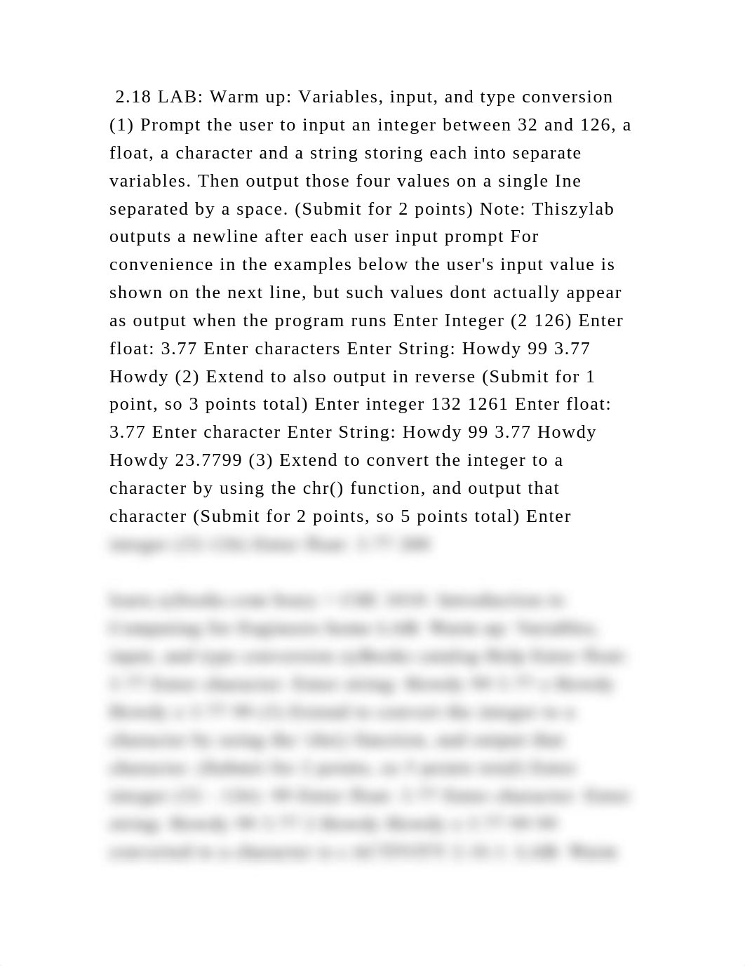 2.18 LAB Warm up Variables, input, and type conversion (1) Prompt t.docx_dqlrde4fu4i_page2