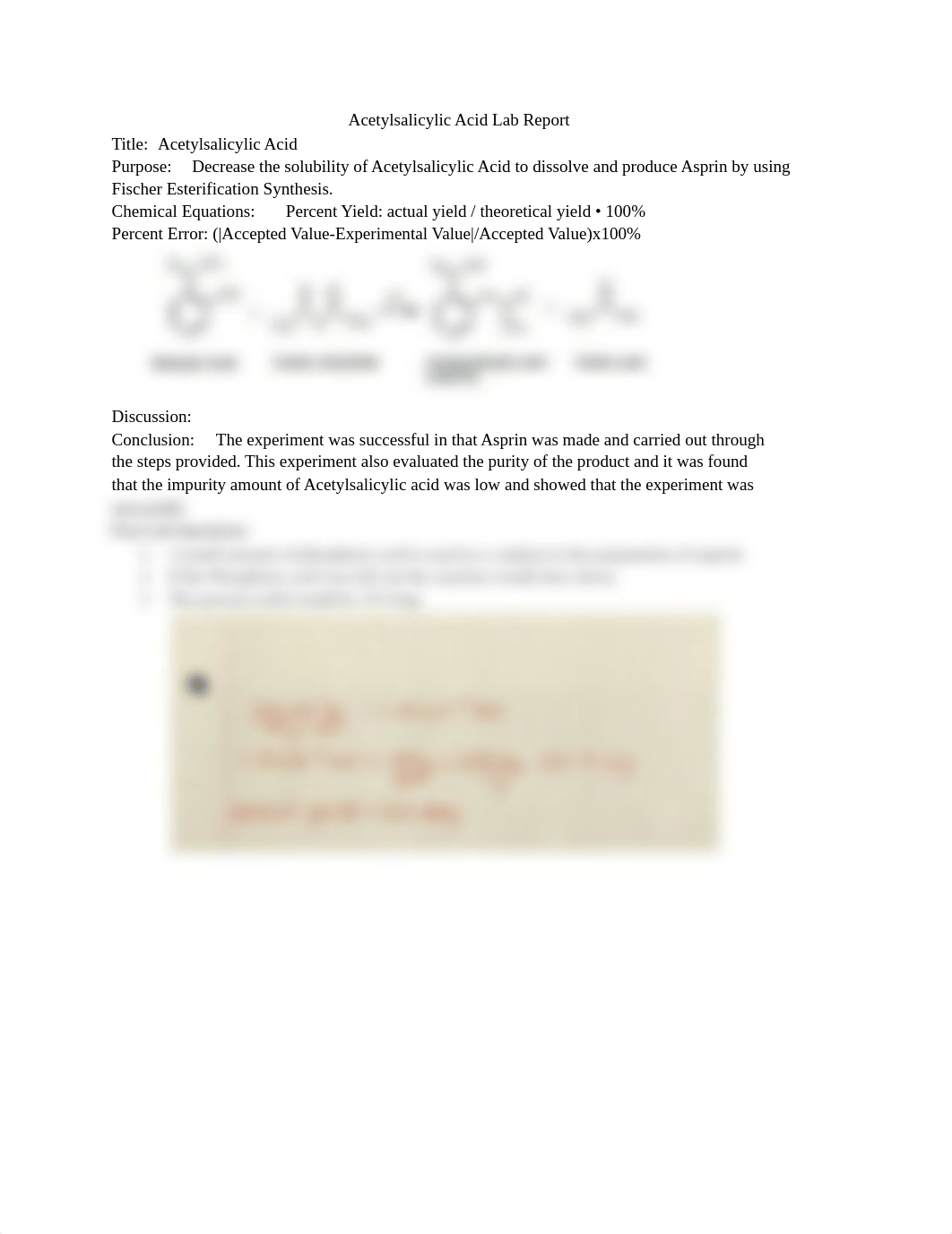 Acetylsalicylic Acid Lab Report.pdf_dqmmurpksb8_page1