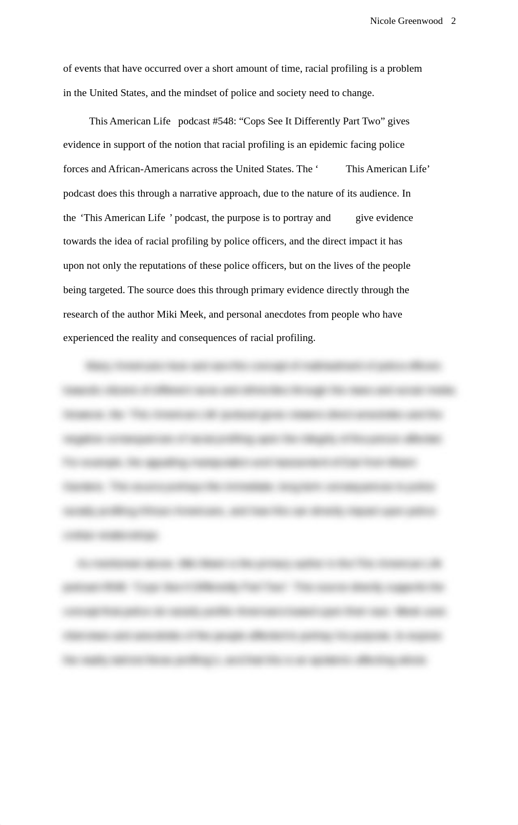 Racial Profiling within the United States' Police force. FINAL EDIT..docx_dqn30pfw1dg_page2