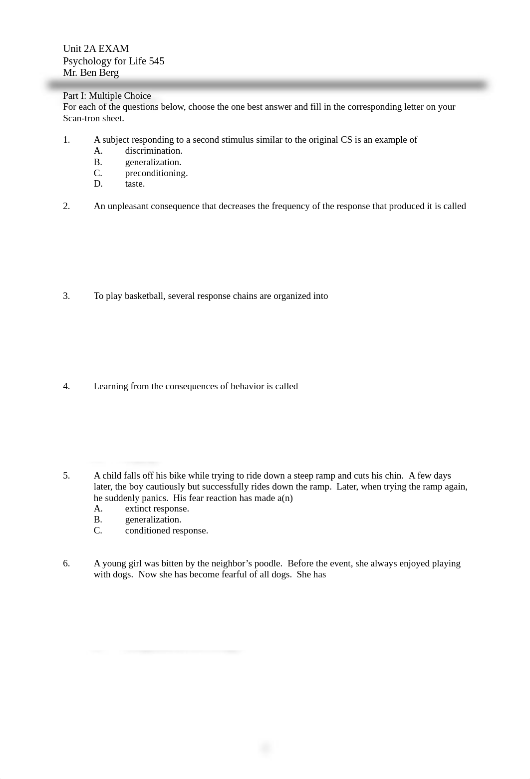 Psychology for Life Unit 2A Test (Chapters 9-10).doc_dqocrt9y5uq_page1