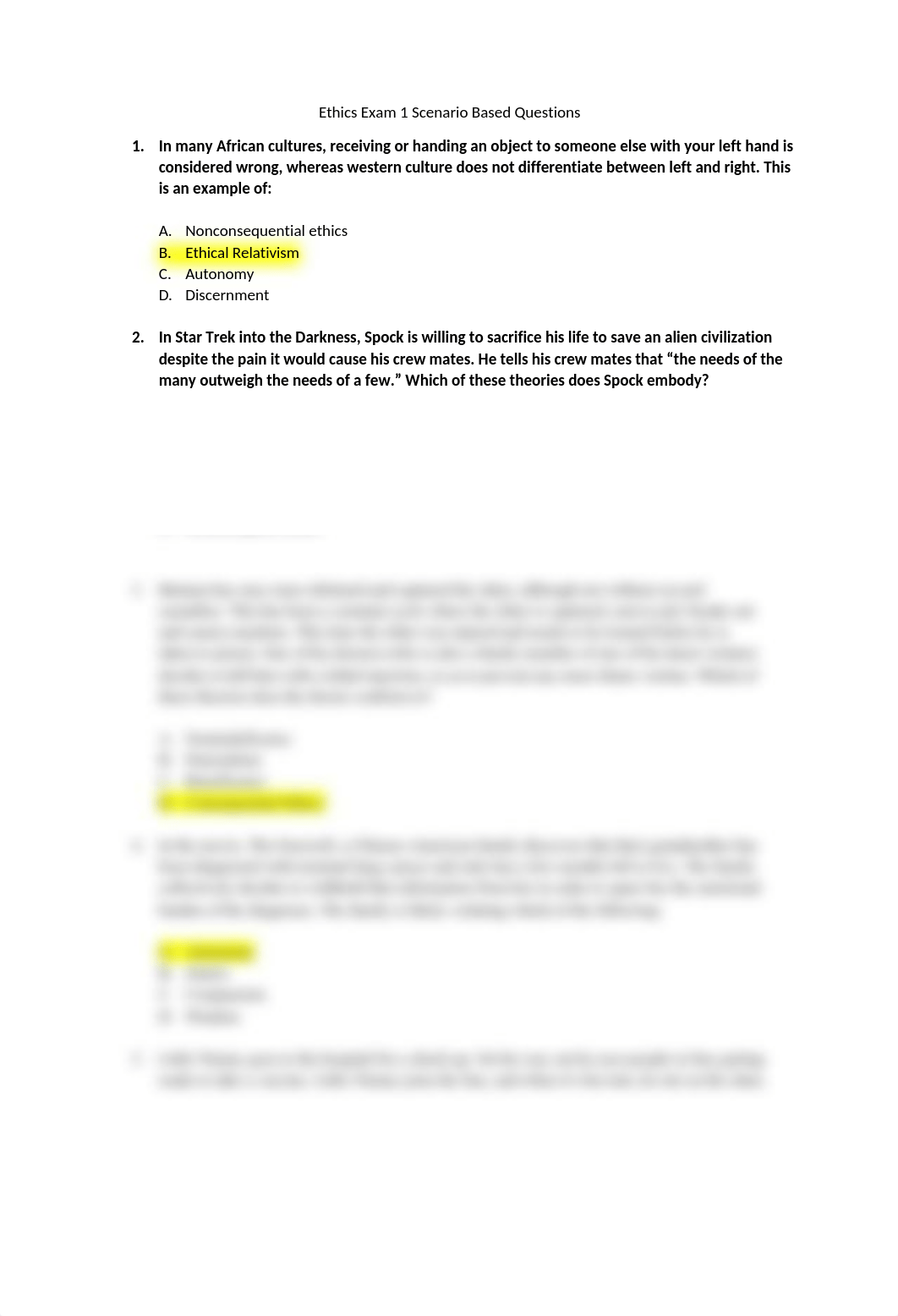 Ethics Exam 1 Scenario Based Questions.docx_dqojd2dyii1_page1