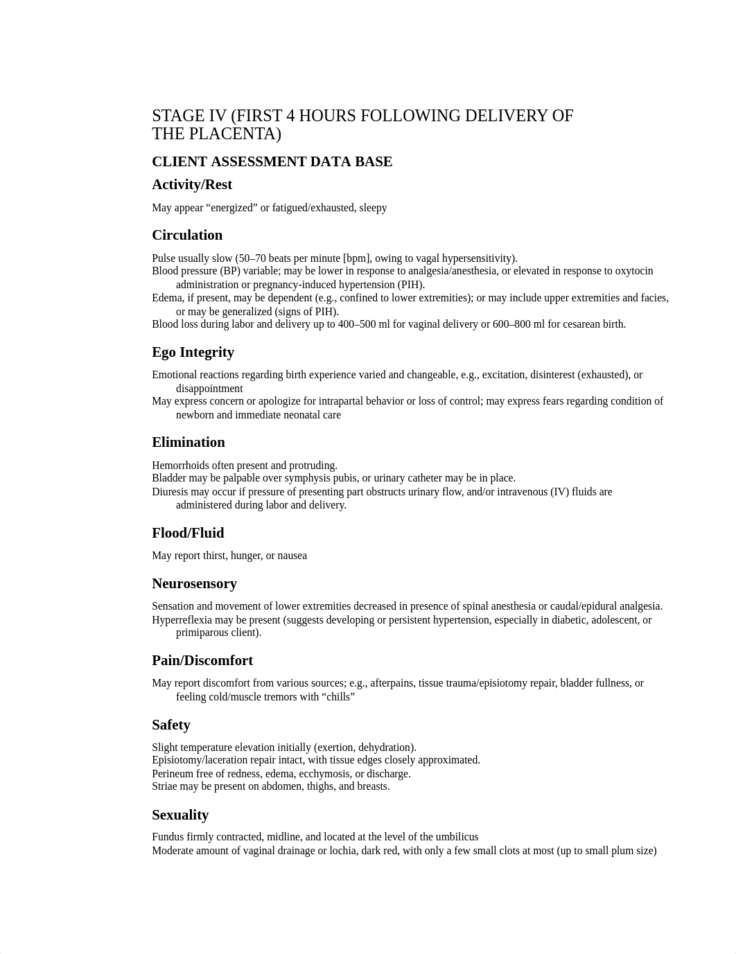 STAGE IV (FIRST 4 HOURS FOLLOWING DELIVERY OF THE PLACENTA)_dqojjhasqr3_page1