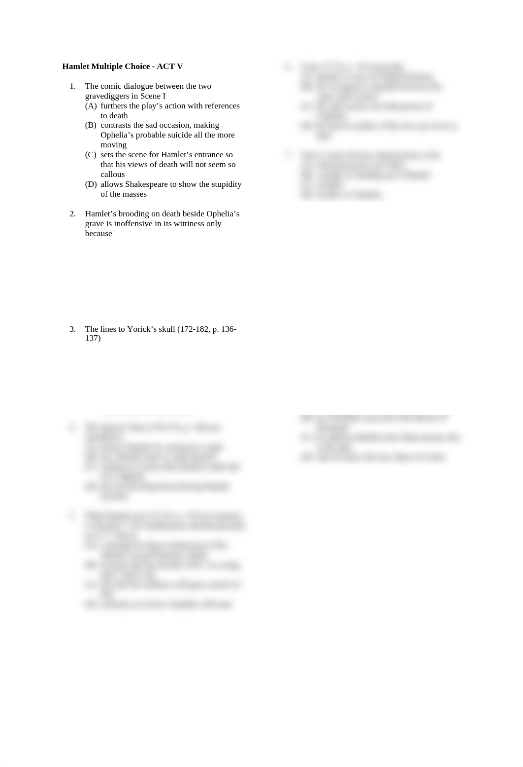 Hamlet  - Multiple Choice - Act 5.docx_dqoxellry1j_page1