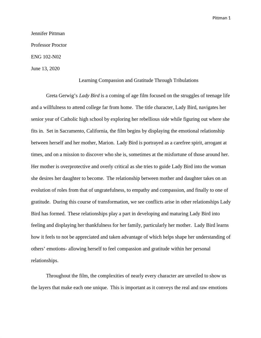 Final Draft Essay for Lady Bird.docx_dqpcrustar4_page1