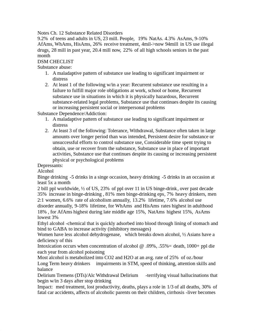 Notes Abnormal Psych Ch 12 substance related disorders_dqpg5umv07j_page1