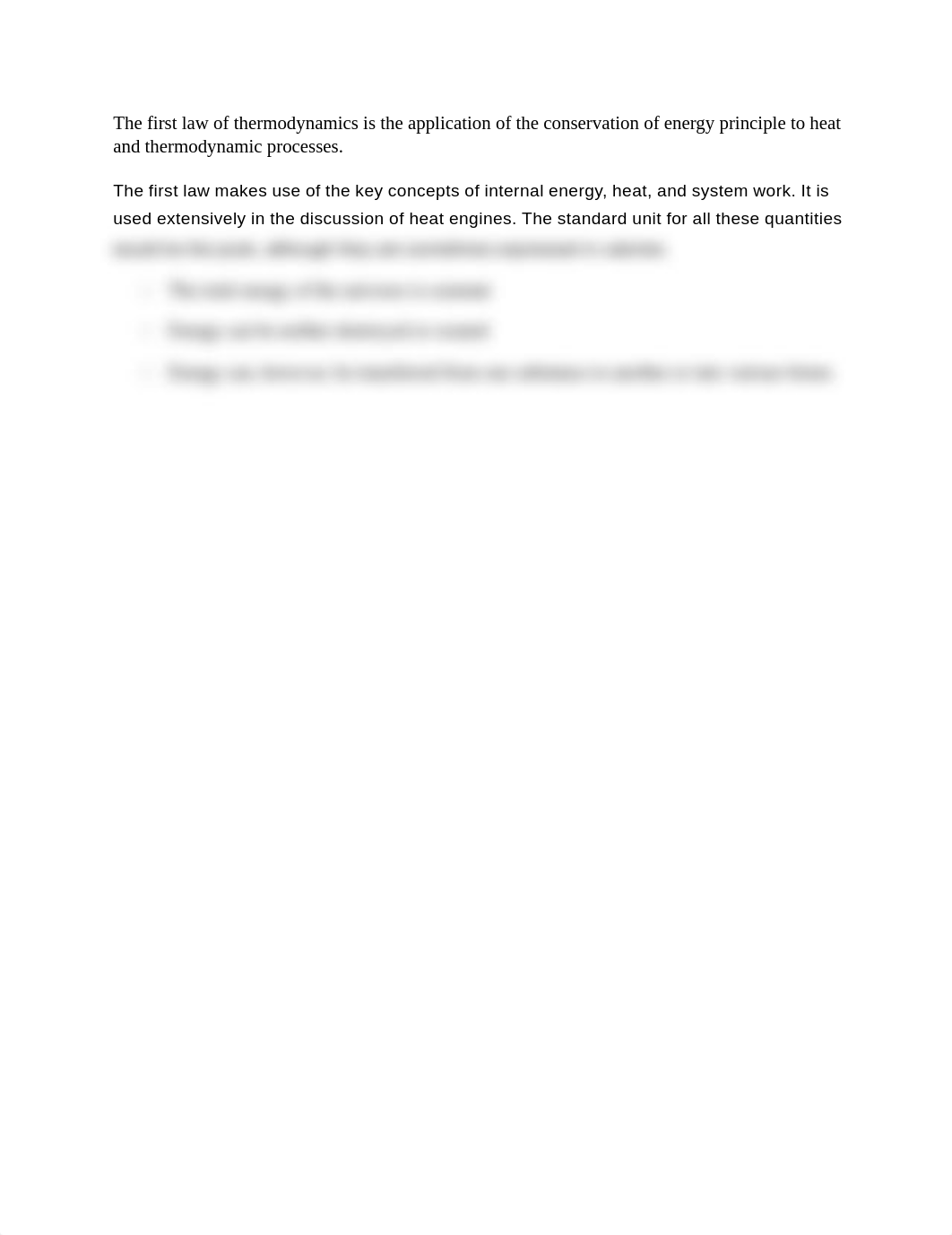 The first law of thermodynamics is the application of the conservation of energy principle to heat a_dqpol8f5ywt_page1